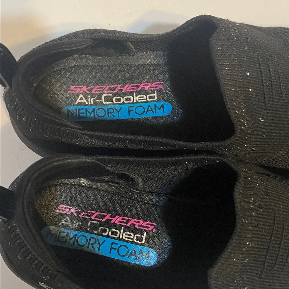 Skechers Women's Black Slip-On Sneakers - Picture 6 of 8